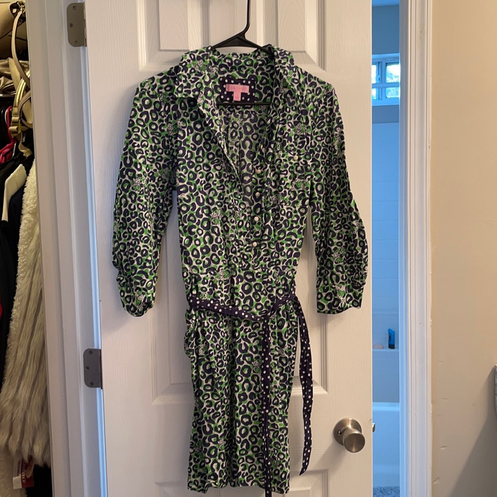 Lilly Pulitzer green, blue, and white dress